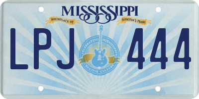 MS license plate LPJ444