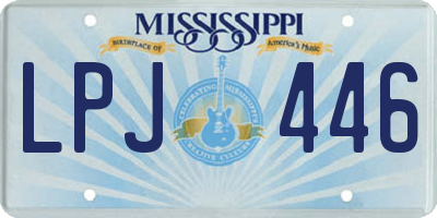 MS license plate LPJ446