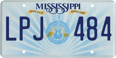 MS license plate LPJ484