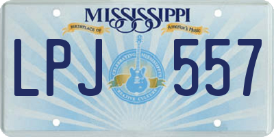 MS license plate LPJ557