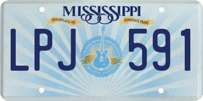 MS license plate LPJ591
