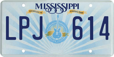 MS license plate LPJ614