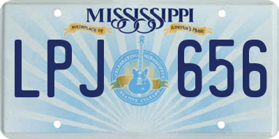 MS license plate LPJ656