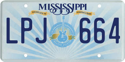 MS license plate LPJ664