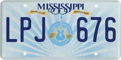 MS license plate LPJ676