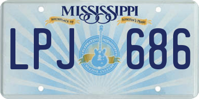 MS license plate LPJ686
