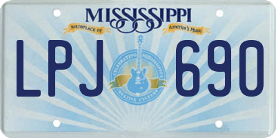 MS license plate LPJ690