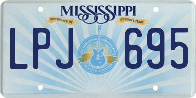 MS license plate LPJ695