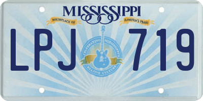 MS license plate LPJ719
