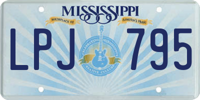 MS license plate LPJ795