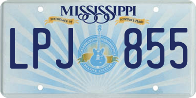 MS license plate LPJ855