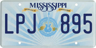 MS license plate LPJ895