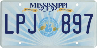 MS license plate LPJ897