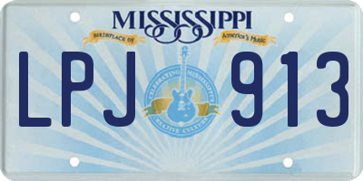 MS license plate LPJ913