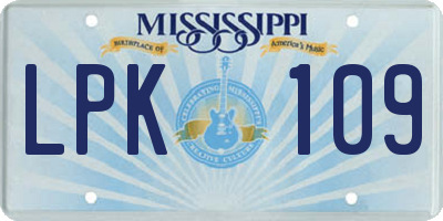 MS license plate LPK109