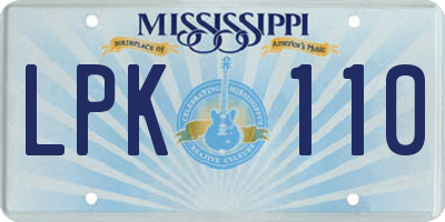 MS license plate LPK110