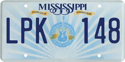 MS license plate LPK148