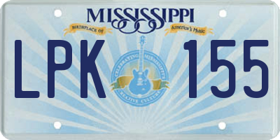 MS license plate LPK155