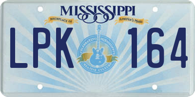 MS license plate LPK164