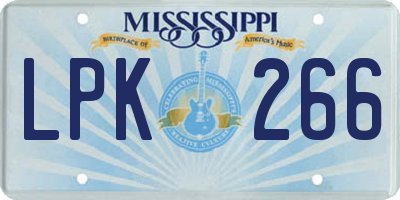 MS license plate LPK266