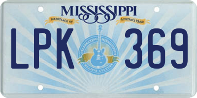 MS license plate LPK369