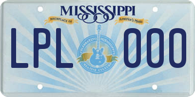 MS license plate LPL000