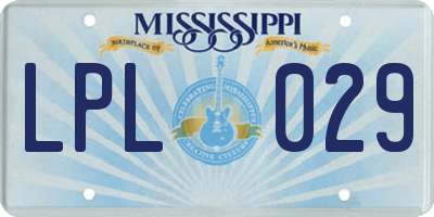 MS license plate LPL029