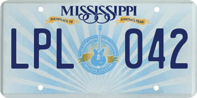 MS license plate LPL042