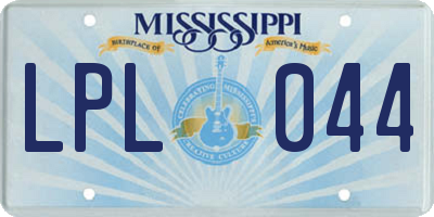 MS license plate LPL044