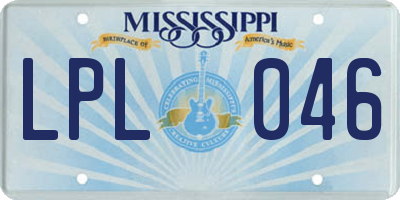 MS license plate LPL046