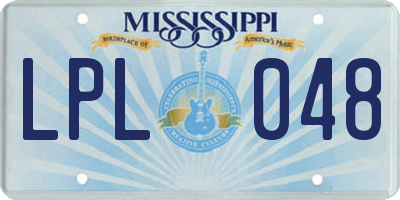 MS license plate LPL048