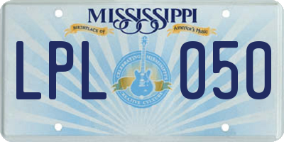 MS license plate LPL050