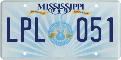 MS license plate LPL051