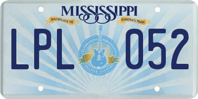 MS license plate LPL052