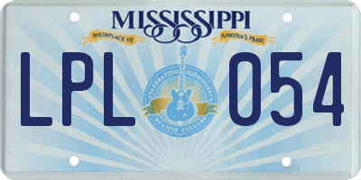 MS license plate LPL054