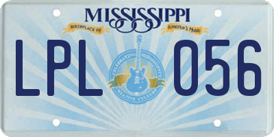 MS license plate LPL056