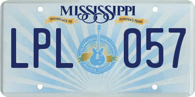 MS license plate LPL057