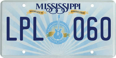 MS license plate LPL060