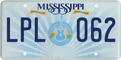 MS license plate LPL062