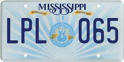 MS license plate LPL065