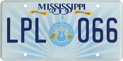 MS license plate LPL066