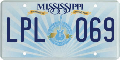 MS license plate LPL069
