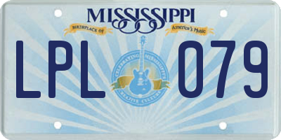 MS license plate LPL079