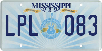 MS license plate LPL083