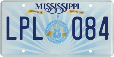 MS license plate LPL084