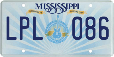 MS license plate LPL086
