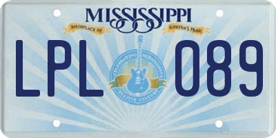 MS license plate LPL089
