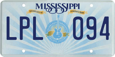 MS license plate LPL094
