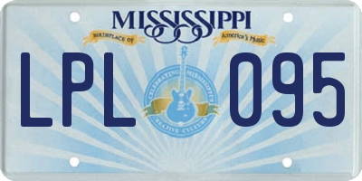 MS license plate LPL095