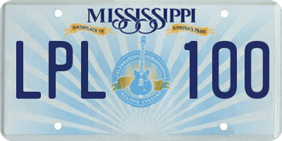 MS license plate LPL100